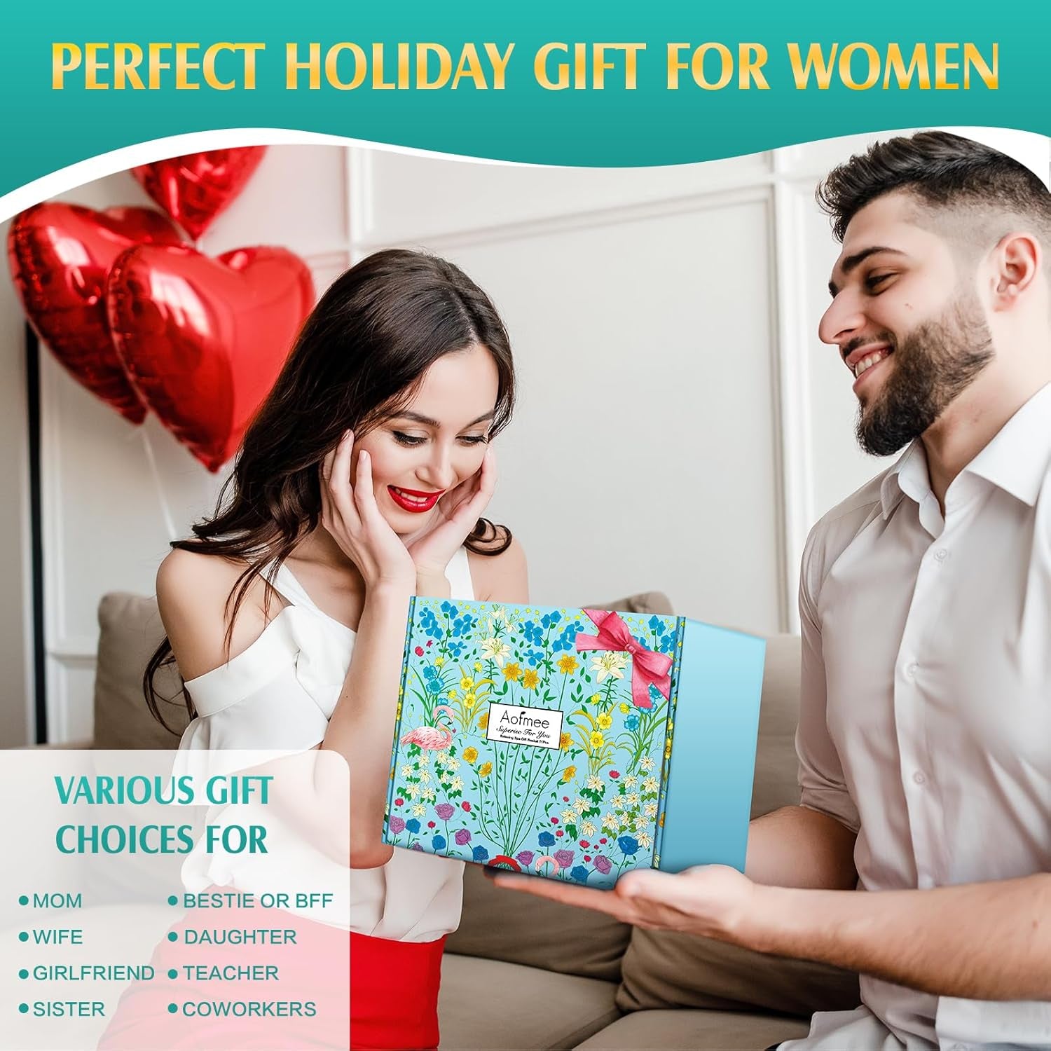 Birthday Gifts for Women, Thinking of You Gift Care Package with Luxury Flannel Blanket for Women Mom Her Wife Friends Sister, Blue Self Care Spa Relaxing Baskets for Christmas Valentines Mothers Day
