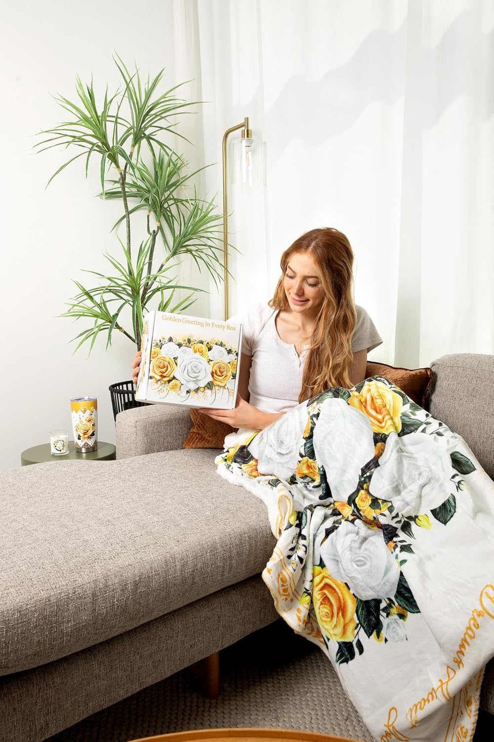 Care Package 9 Pcs- Self Care Kit Birthday Basket for Women, Unique Get Well Soon Gift Baskets for Women, Thank You Box, Spa Gift Set Bundle for Mom, Her, Wife, Girlfriend, Coworker (White)